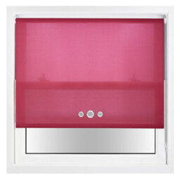 Furnished Roller Blind With Triple Chrome Round Eyelet And Metal Fittings - Fuchsia Daylight Shade (W)240Cm X (L)210Cm - thumbnail 2