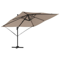 Berkfield Modern Roma Parasol Taupe Polyester, Aluminium