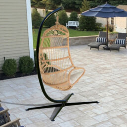 Fativo Universal Hammock Chair Stand, Heavy Duty C-Type Swing Frame 112X215Cm, Only W/stand - thumbnail 7