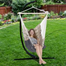 Fativo Universal Hammock Chair Stand, Heavy Duty C-Type Swing Frame 112X215Cm, Only W/stand - thumbnail 6