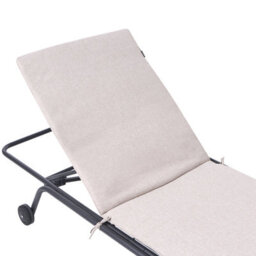 Beliani Sun Lounger Volterra Reclining Metal Beige - thumbnail 8