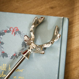 Dibor Traditional Style Stag Head Silver Candle Snuffer - thumbnail 3