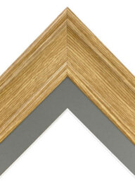 Frames By Post Scandi Oak Frame With Dark Grey Mount For Image Size 10 X 8 Inch - thumbnail 5