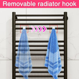 8 White Radiator Hooks, Bathroom Towel Rack, Clothes Drying Rack For Domestic Radiator, Towel Hooks - thumbnail 2