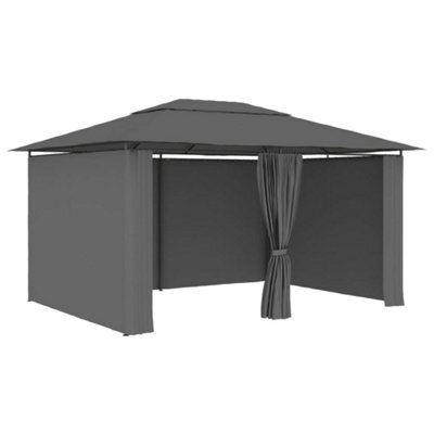 Berkfield Garden Marquee With Curtains 4X3 M Anthracite - image 1