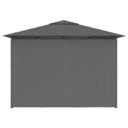Berkfield Garden Marquee With Curtains 4X3 M Anthracite - thumbnail 6
