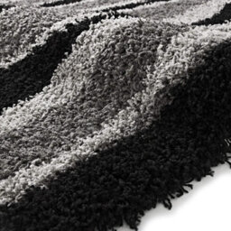 "Bravich Grey Wave Geometric Shaggy Rug 200 X 290Cm (6'7"" X 9'6"")" - thumbnail 3