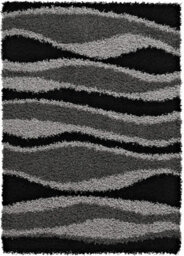 "Bravich Grey Wave Geometric Shaggy Rug 200 X 290Cm (6'7"" X 9'6"")" - thumbnail 2