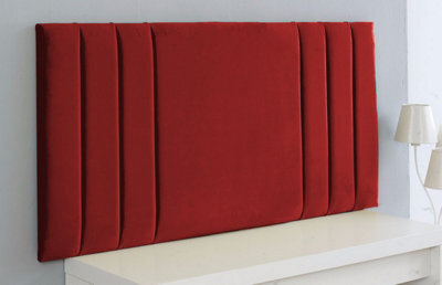 "Adore Designs Rio Plush Velvet 4Ft Small Double 20"" Headboard -  Burgundy"