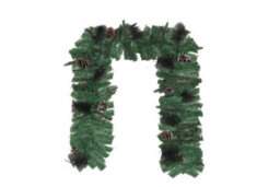 Groundlevel 2.7M Artificial Christmas Banister Garland With Pinecones - thumbnail 2