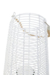 Orsina Lentigo Large White Rattan Lantern - thumbnail 4