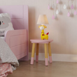 Urbn-Living Urbnliving 26Cm Height 2 Pcs Wooden Round Pink Chair Toddlers Kids Children Small Stool Home Nursery Seat - thumbnail 3