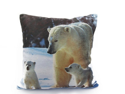 Intimates Printed Design Soft Fabric Cushion, Zip Closure, Machine Washable - White