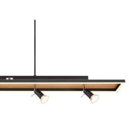 Luminosa Lighting Luminosa Ida Bar Pendant Ceiling Light Matt Black 2X Led - thumbnail 4