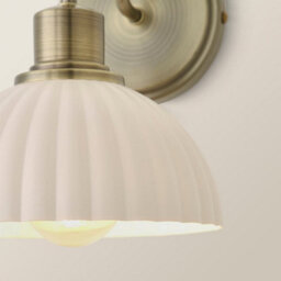 Valuelights Bourton Pair Of Matte Black Wall Lights With Ribbed Dome Shade - thumbnail 3