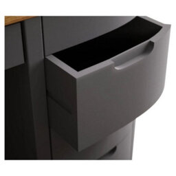 Furniture 48 Brahms Oak And Charcoal Painted Computer Desk - thumbnail 3