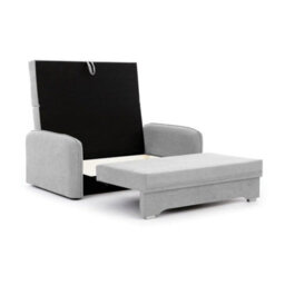 Amerykanka Laine 3 Black Compact Sofa Bed With Storage And Decorative Cushions - thumbnail 5
