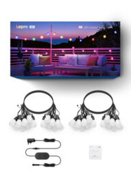 Lepro Zb1 Ai Outdoor String Lights 30M, Ip65 Waterproof, Warm White & Rgb Colour Changing, Works With Alexa, 2.4G Wifi, No Remote - thumbnail 2