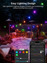 Lepro Zb1 Ai Outdoor String Lights 30M, Ip65 Waterproof, Warm White & Rgb Colour Changing, Works With Alexa, 2.4G Wifi, No Remote - thumbnail 5
