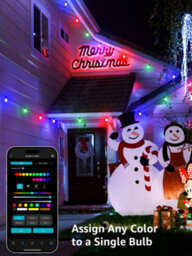 Lepro Zb1 Ai Outdoor String Lights 30M, Ip65 Waterproof, Warm White & Rgb Colour Changing, Works With Alexa, 2.4G Wifi, No Remote - thumbnail 9