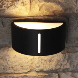 CGC Lighting Cgc Athena Dark Grey Curved Outdoor Wall Light - thumbnail 1