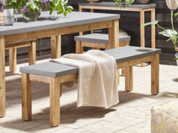 Beliani Garden Bench Ostuni 160 Cm Concrete Grey - thumbnail 2