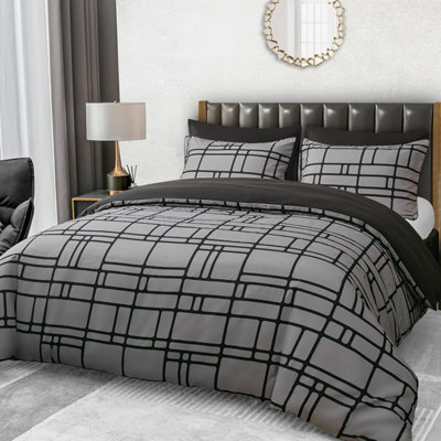 Pamposh King Size Duvet Cover Sets Premium Brushed Microfiber Reversible King Duvet Cover Sets With Zipper Closure - image 1