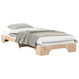 Berkfield Stylish Floor Bed Frame With Storage Brown Wood - thumbnail 3