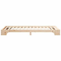 Berkfield Stylish Floor Bed Frame With Storage Brown Wood - thumbnail 6
