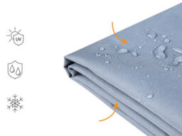 Beliani Rain Cover Chuva 155 Cm 155 Cm 90 Cm Grey - thumbnail 4