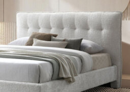 Modena Cream Upholstered Double Bed Frame - thumbnail 2