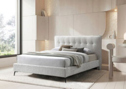 Modena Cream Upholstered Double Bed Frame - thumbnail 1