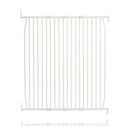Safetots Extra Tall Eco Screw Fit Baby Gate, White, 110Cm - 120Cm, Extra Tall Gate 100Cm In Height, Stair Gate For Baby - thumbnail 1