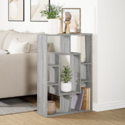 Berkfield Bookcase Grey Sonoma 63X20X90 Cm Engineered Wood - thumbnail 4
