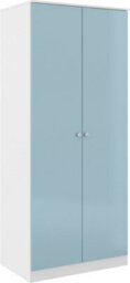 Seconique Denver Trio Bedroom Set Blue Gloss Wardrobe Chest Of Drawers Bedside - thumbnail 2