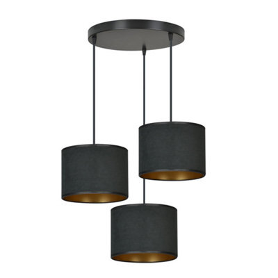 Emibig Lighting Emibig Hilde Pendant Lamp 3 X E27 Black With Black Shade - image 1
