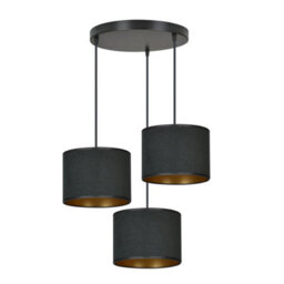 Emibig Lighting Emibig Hilde Pendant Lamp 3 X E27 Black With Black Shade - thumbnail 1