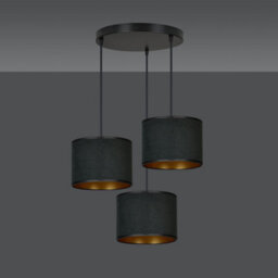 Emibig Lighting Emibig Hilde Pendant Lamp 3 X E27 Black With Black Shade - thumbnail 3