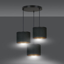 Emibig Lighting Emibig Hilde Pendant Lamp 3 X E27 Black With Black Shade - thumbnail 4