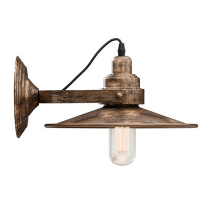 Ledsone Wall Light Adjustable Swing Arm Wall Mounted Light Fixture For Indoor Lighting - Brushed Copper With Bulb - image 1