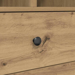 Berkfield Desk With Storage Artisan Oak Engineered Wood - thumbnail 9