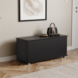 Black Modern Storage Ottoman Toy Chest Bedroom Wooden Bence - thumbnail 4