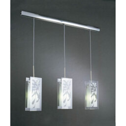 Luminosa Lighting Luminosa Euphoria Linear Pendant 3 Light L1/sgu10, Polished Chrome/opal White Glass - thumbnail 2