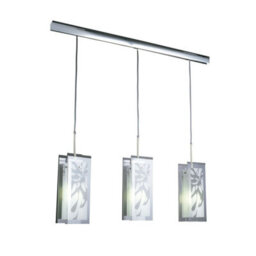 Luminosa Lighting Luminosa Euphoria Linear Pendant 3 Light L1/sgu10, Polished Chrome/opal White Glass - thumbnail 1