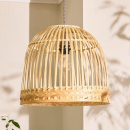 Dibor Traditional Bamboo Dome Easy Fit Decor Ceiling Shade H33 X D40Cm - thumbnail 2