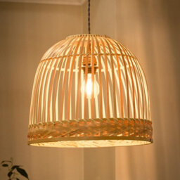 Dibor Traditional Bamboo Dome Easy Fit Decor Ceiling Shade H33 X D40Cm