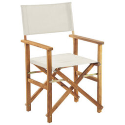 Beliani Acacia Living Garden Director's Chair Set Of 2, Light Wood, Folding - Includes Interchangeable Covers - thumbnail 6