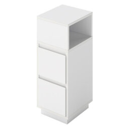 Levede Slim Bedside Table Storage Nightstand With 2 Drawers & Open Shelf - thumbnail 3