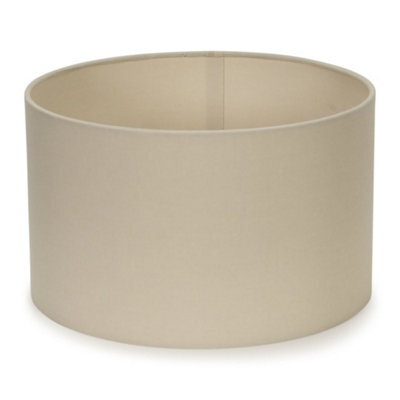 Valuelights Reni Natural Fabric Drum Ceiling Lamp Shade (D)25Cm - image 1