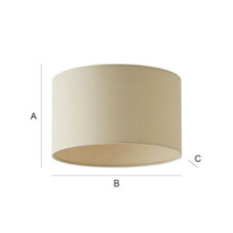 Valuelights Reni Natural Fabric Drum Ceiling Lamp Shade (D)25Cm - thumbnail 8